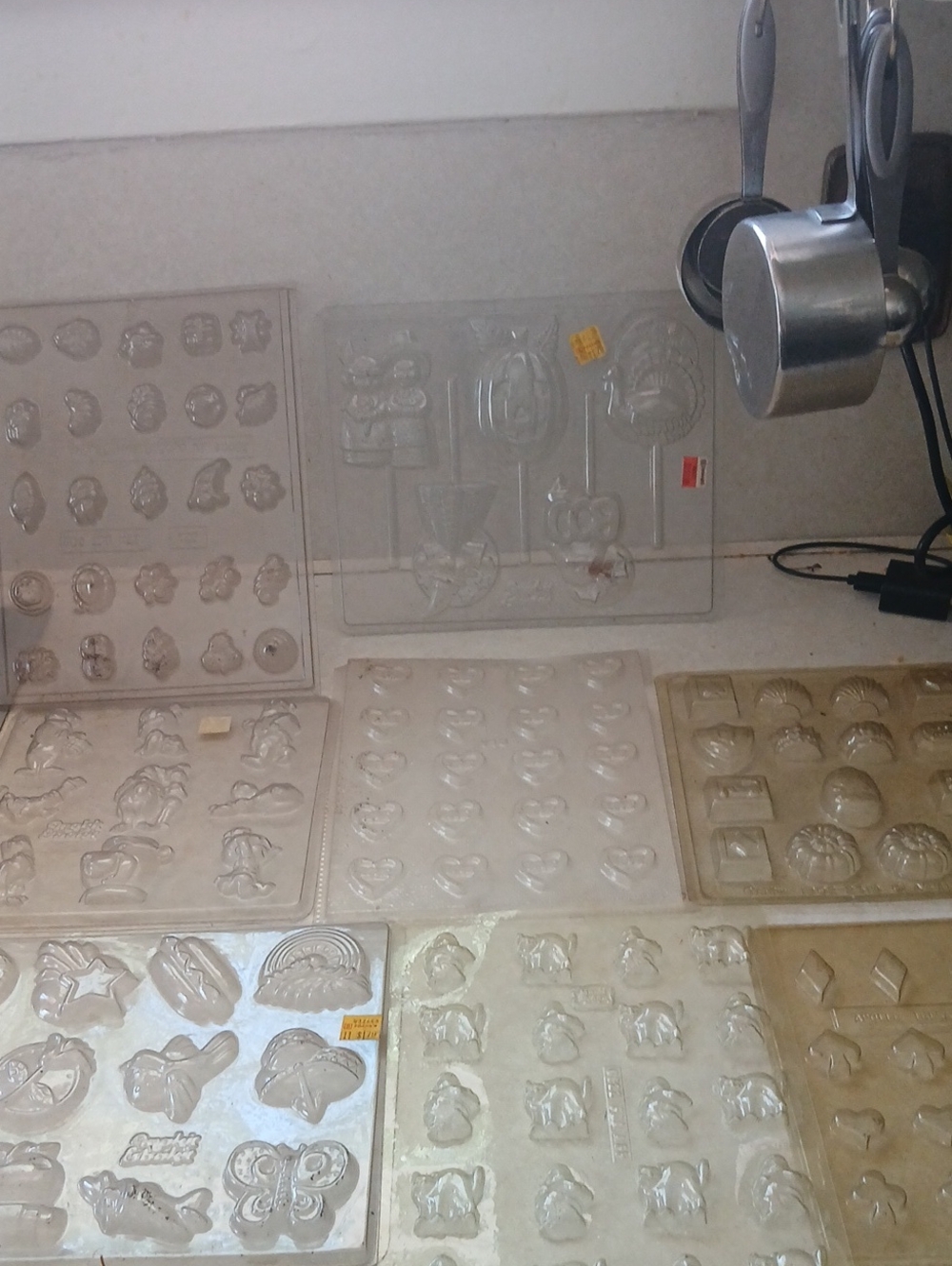 Vibtage Clear Plastic Candy Chocolate Molds - Assorted Shapes